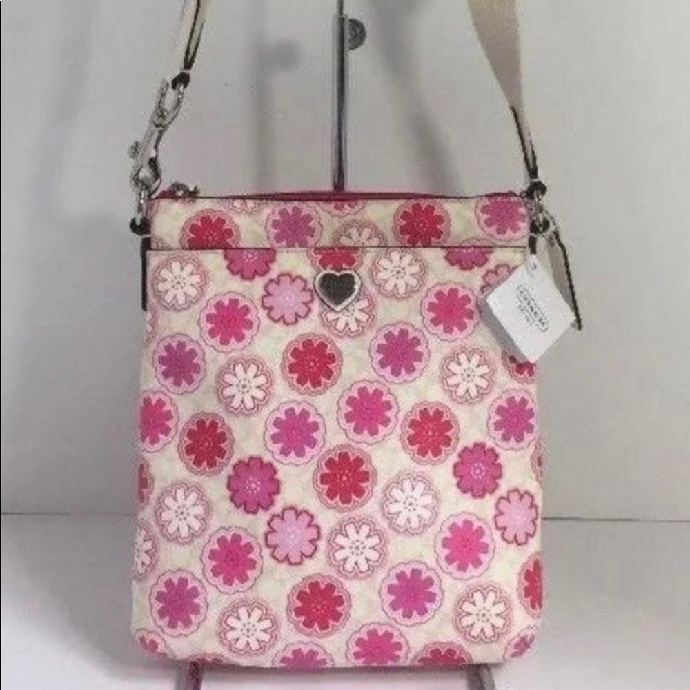 Floral coach crossbody purse